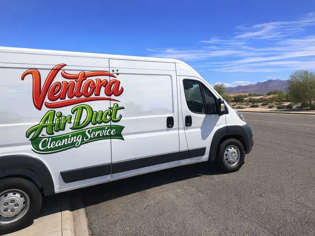 Service van arriving on a Phoenix, AZ street — local same-day coverage